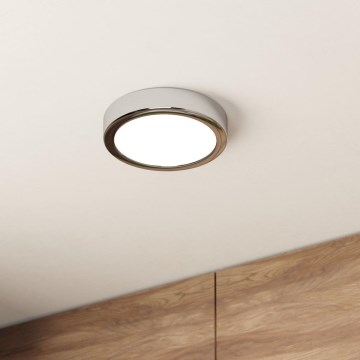 Eglo - LED Kopalniška stropna svetilka LED/11W/230V IP44 sijajni krom