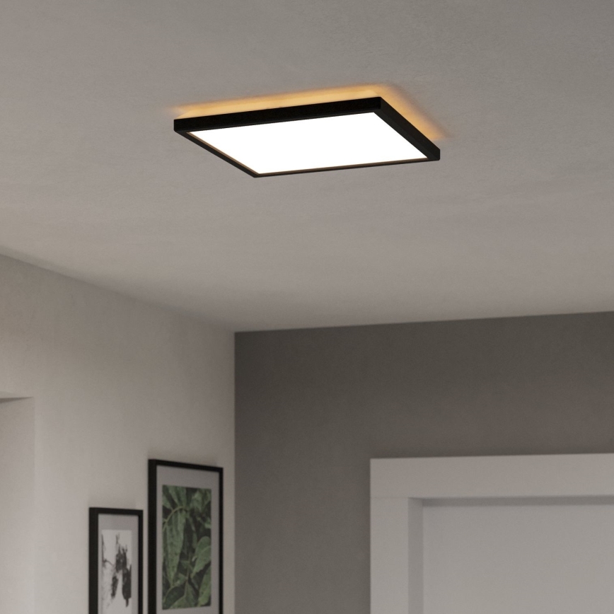 Eglo - LED Kopalniška stropna svetilka LED/13,4W/230V 2700/4000/6500K 29x29 cm IP44 črna