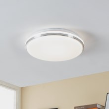 Eglo - LED Kopalniška stropna svetilka LED/15,6W/230V IP44 krom