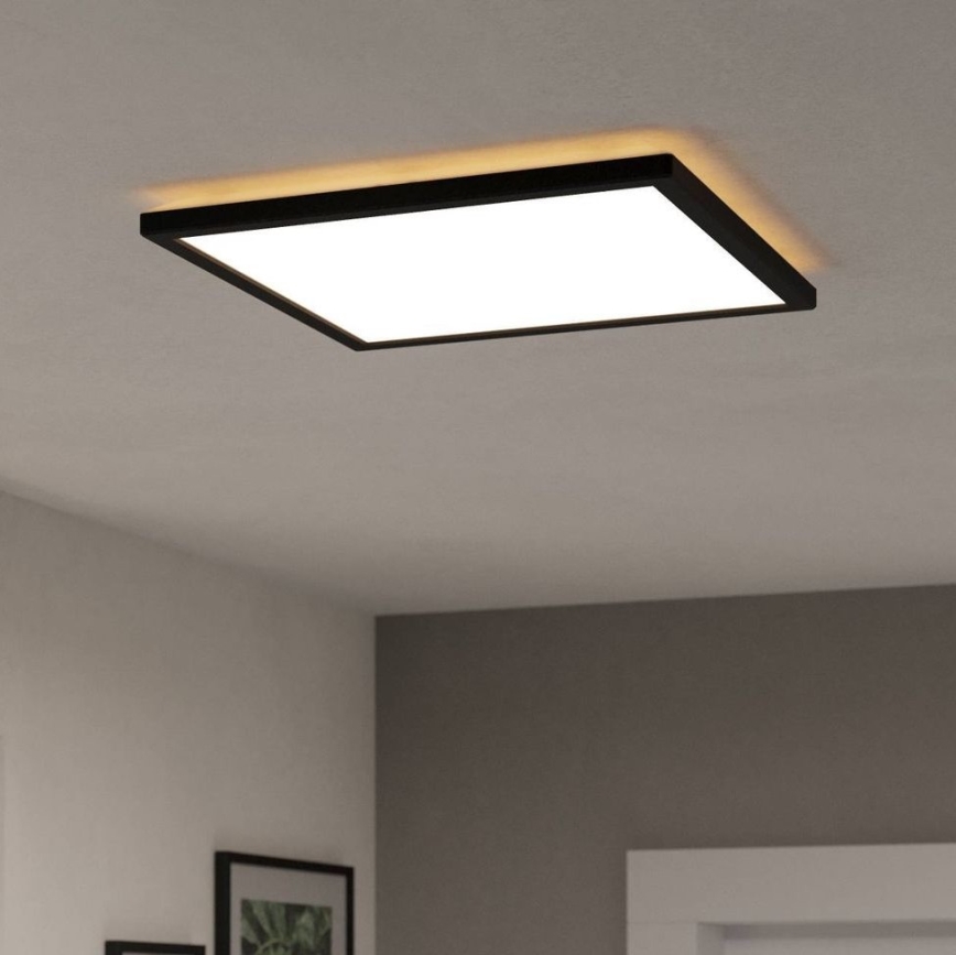 Eglo - LED Kopalniška stropna svetilka LED/17,6W/230V 2700/4000/6500K 39x39 cm IP44 črna