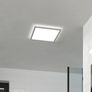 Eglo - LED Kopalniška stropna svetilka LED/17,6W/230V 2700K/4000K/6500K 39x39 cm IP44 bela