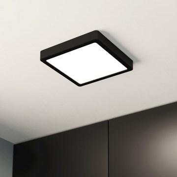 Eglo - LED Kopalniška stropna svetilka LED/17W/230V IP44 črna