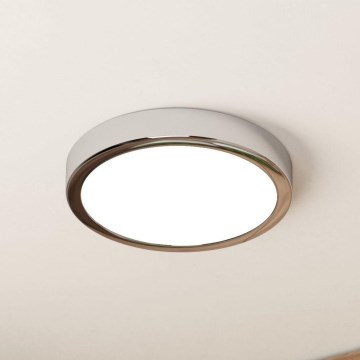 Eglo - LED Kopalniška stropna svetilka LED/17W/230V IP44 sijajni krom