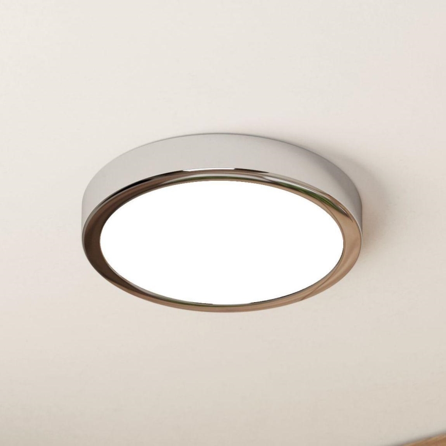 Eglo - LED Kopalniška stropna svetilka LED/17W/230V IP44 sijajni krom