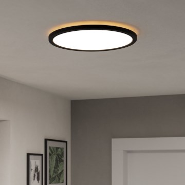 Eglo - LED Kopalniška stropna svetilka LED/18,5W/230V 2700K/4000K/6500K pr. 38,9 cm IP44 črna
