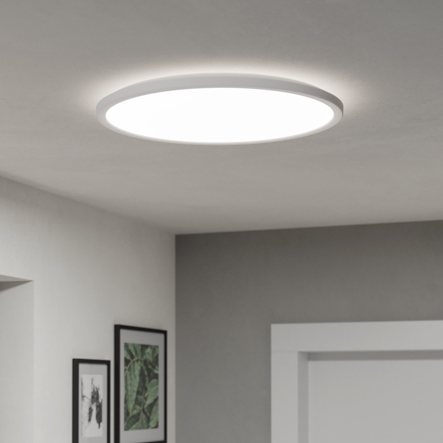 Eglo - LED Kopalniška zatemnitvena stropna svetilka LED/16,8W/230V 2700-6500K pr.50 cm IP44 bela + Daljinski upravljalnik