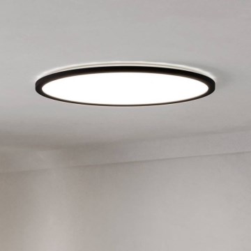 Eglo - LED Kopalniška zatemnitvena stropna svetilka LED/16,8W/230V 2700-6500K pr. 50 cm IP44 črna + Daljinski upravljalnik