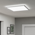 Eglo - LED Kopalniška zatemnitvena stropna svetilka LED/17W/230V 2700-6500K 50x50 cm IP44 bela + Daljinski upravljalnik