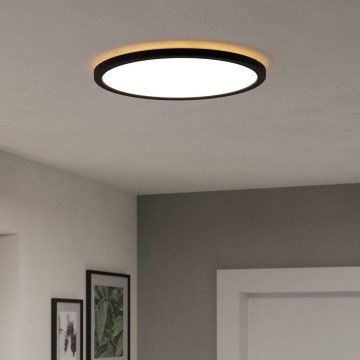Eglo - LED Kopalniška zatemnitvena stropna svetilka LED/18,5W/230V 2700-6500K pr. 38,9 cm IP44 črna + Daljinski upravljalnik