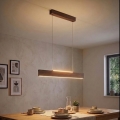 Eglo - LED lestenec na jekleni vrvici LED/17W/230V + LED/4,2W oreh