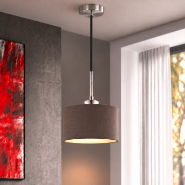 Eglo - LED lestenec na kablu TUNJA 1xE27/60W/230V premer 20 cm rjava/črna