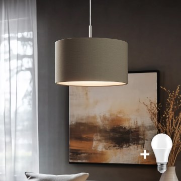 Eglo - LED lestenec na kablu TUNJA 1xE27/60W/230V taupe