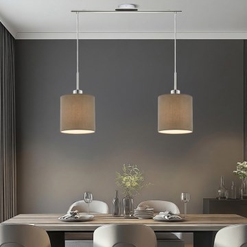 Eglo - LED lestenec na kablu TUNJA 2xE27/60W/230V taupe