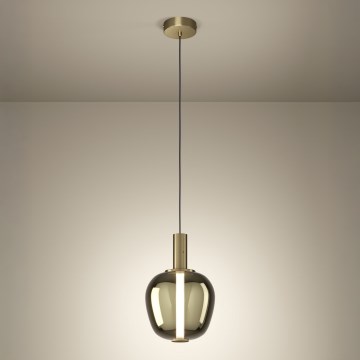 Eglo - LED lestenec na kablu z možnostjo zatemnitve LED/6W/230V + LED/1,6W v zlati barvi