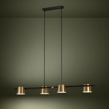 Eglo - LED Lestenec na vrvici 4xGU10/4,6W/230V 3000K zlata