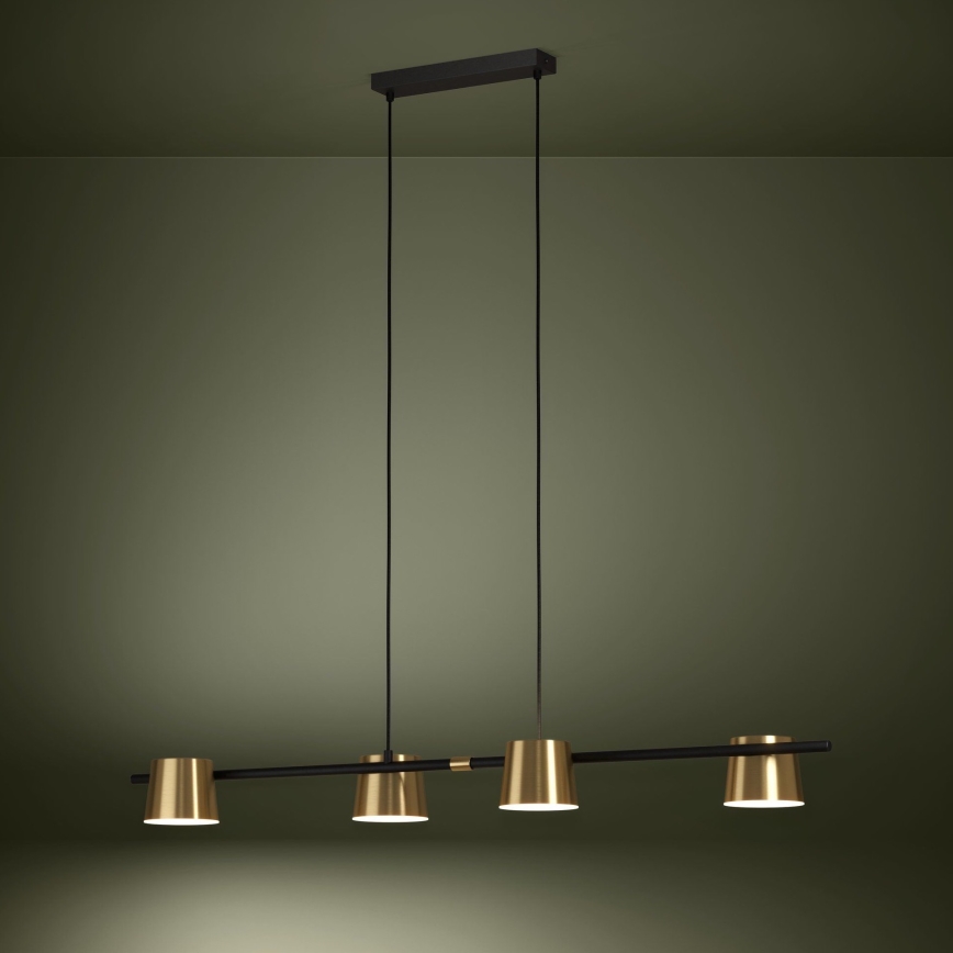 Eglo - LED Lestenec na vrvici 4xGU10/4,6W/230V 3000K zlata
