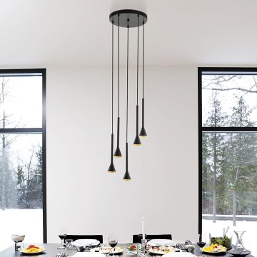 Eglo - LED Lestenec na vrvici 5xGU10/5W/230V
