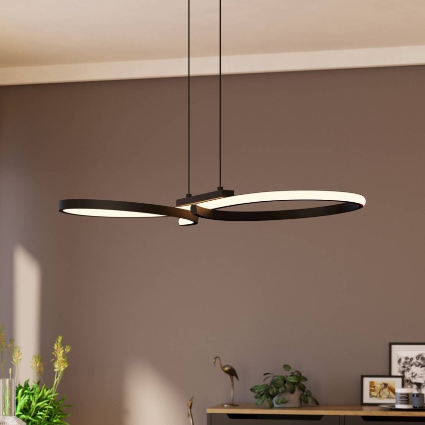 Eglo - LED Lestenec na vrvici LED/21W/230V 3000K črna