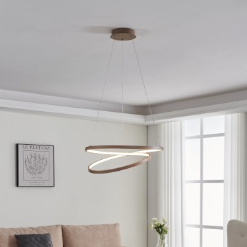 Eglo - LED Lestenec na vrvici LED/36W/230V 3000K bež