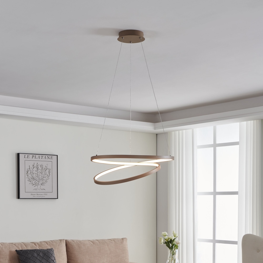 Eglo - LED Lestenec na vrvici LED/36W/230V 3000K bež