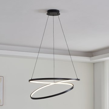 Eglo - LED Lestenec na vrvici LED/42W/230V 3000K črna