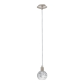 Eglo - LED Lestenec na vrvici MY CHOICE 1xE14/4W/230V mat krom/bela/črna