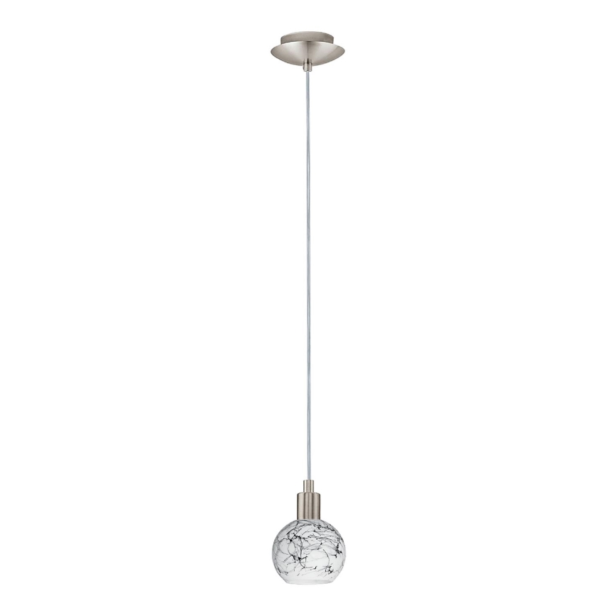Eglo - LED Lestenec na vrvici MY CHOICE 1xE14/4W/230V mat krom/bela/črna