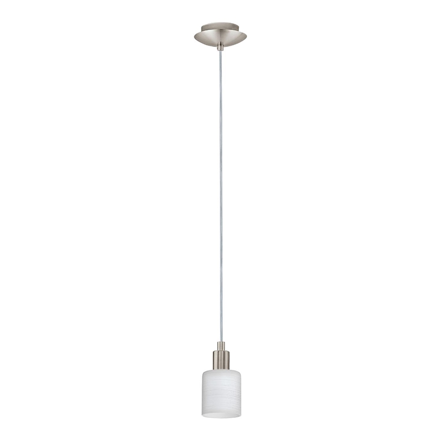 Eglo - LED Lestenec na vrvici MY CHOICE 1xE14/4W/230V mat krom/bela