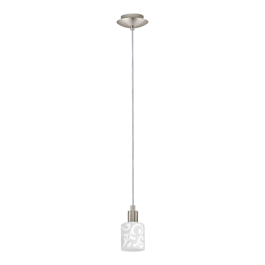 Eglo - LED Lestenec na vrvici MY CHOICE 1xE14/4W/230V  mat krom/bela