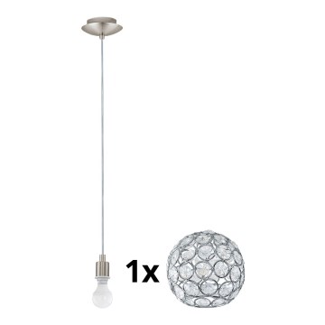 Eglo - LED Lestenec na vrvici MY CHOICE 1xE14/4W/230V  mat krom