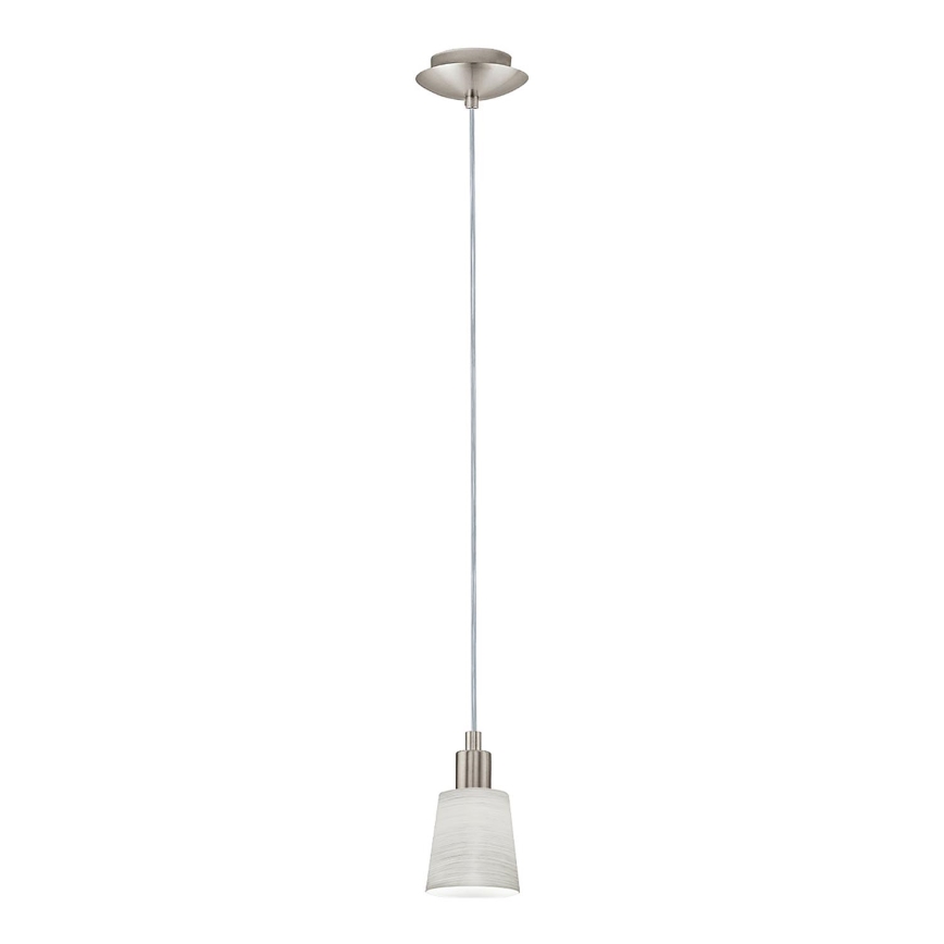 Eglo - LED Lestenec na vrvici MY CHOICE 1xE14/4W/230V  mat krom/krem barva