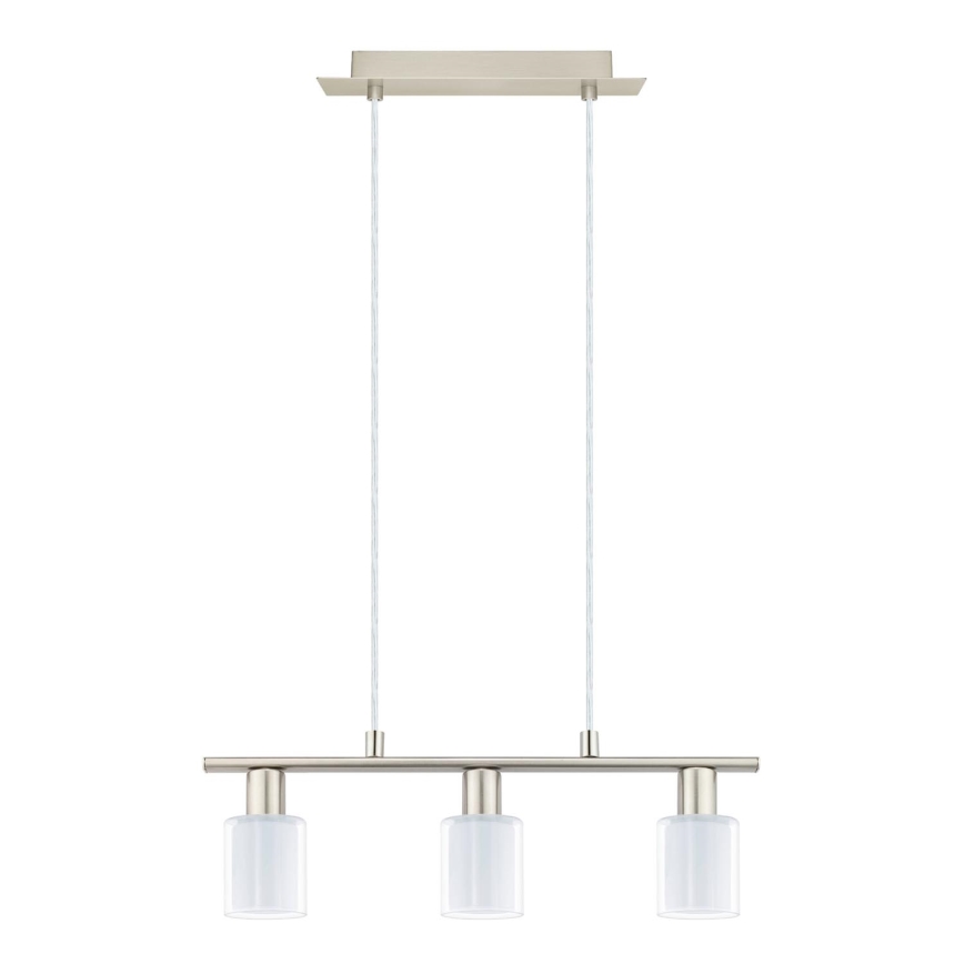 Eglo - LED Lestenec na vrvici MY CHOICE 3xE14/4W/230V mat krom/bela