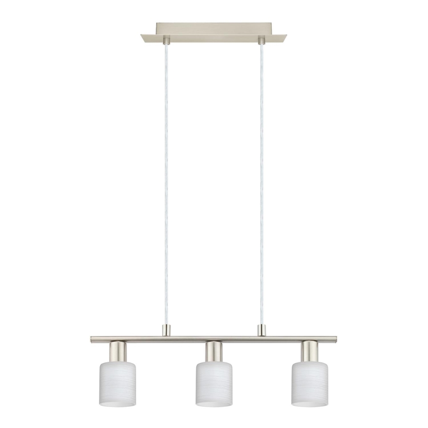 Eglo - LED Lestenec na vrvici MY CHOICE 3xE14/4W/230V mat krom/bela