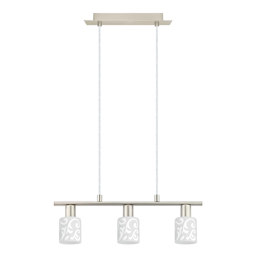 Eglo - LED Lestenec na vrvici MY CHOICE 3xE14/4W/230V mat krom/bela