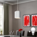 Eglo - LED Lestenec na vrvici TUNJA 1xE27/60W/230V bela