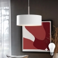 Eglo - LED Lestenec na vrvici TUNJA 1xE27/60W/230V bela