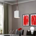 Eglo - LED Lestenec na vrvici TUNJA 1xE27/60W/230V bela
