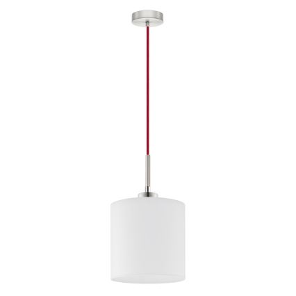 Eglo - LED Lestenec na vrvici TUNJA 1xE27/60W/230V bela