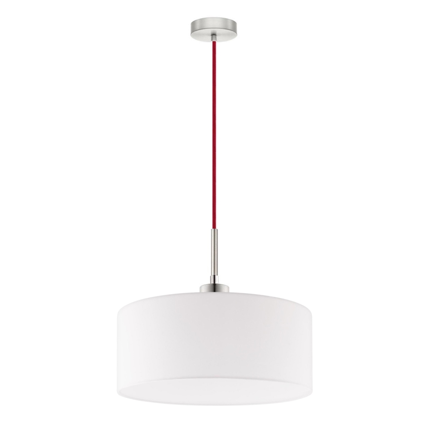 Eglo - LED Lestenec na vrvici TUNJA 1xE27/60W/230V bela