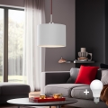 Eglo - LED Lestenec na vrvici TUNJA 1xE27/60W/230V bela