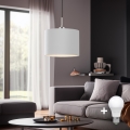 Eglo - LED Lestenec na vrvici TUNJA 1xE27/60W/230V bela