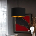 Eglo - LED Lestenec na vrvici TUNJA 1xE27/60W/230V črna
