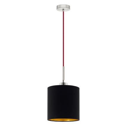 Eglo - LED Lestenec na vrvici TUNJA 1xE27/60W/230V črna