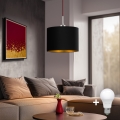 Eglo - LED Lestenec na vrvici TUNJA 1xE27/60W/230V črna