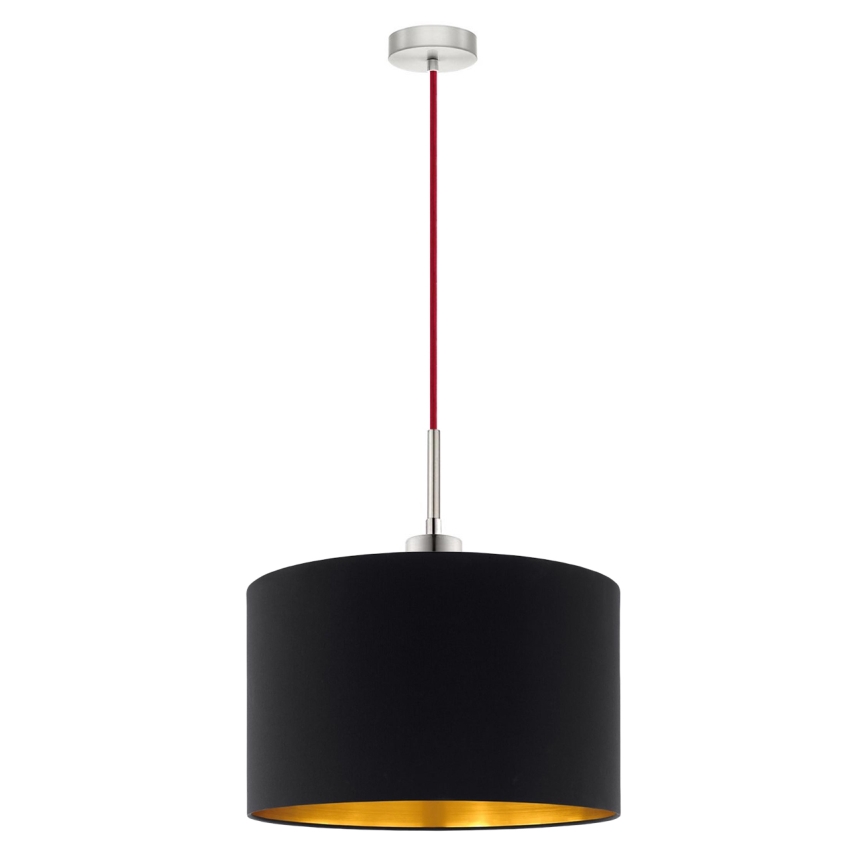 Eglo - LED Lestenec na vrvici TUNJA 1xE27/60W/230V črna