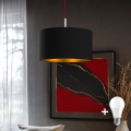 Eglo - LED Lestenec na vrvici TUNJA 1xE27/60W/230V črna