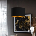 Eglo - LED Lestenec na vrvici TUNJA 1xE27/60W/230V črna