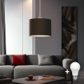 Eglo - LED Lestenec na vrvici TUNJA 1xE27/60W/230V rjava