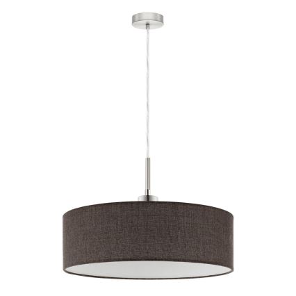 Eglo - LED Lestenec na vrvici TUNJA 1xE27/60W/230V rjava