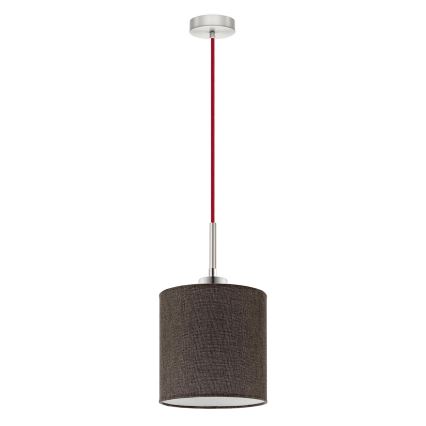 Eglo - LED Lestenec na vrvici TUNJA 1xE27/60W/230V rjava